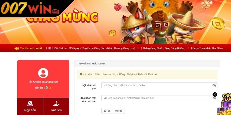 Những điều cần lưu ý khi rút tiền tại 007Win an toàn